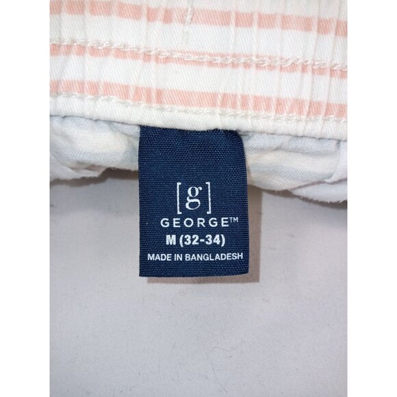 George Men's White/Blue/Pink Flat Front Shorts Size Medium (32-34) - Picture 3 of 5